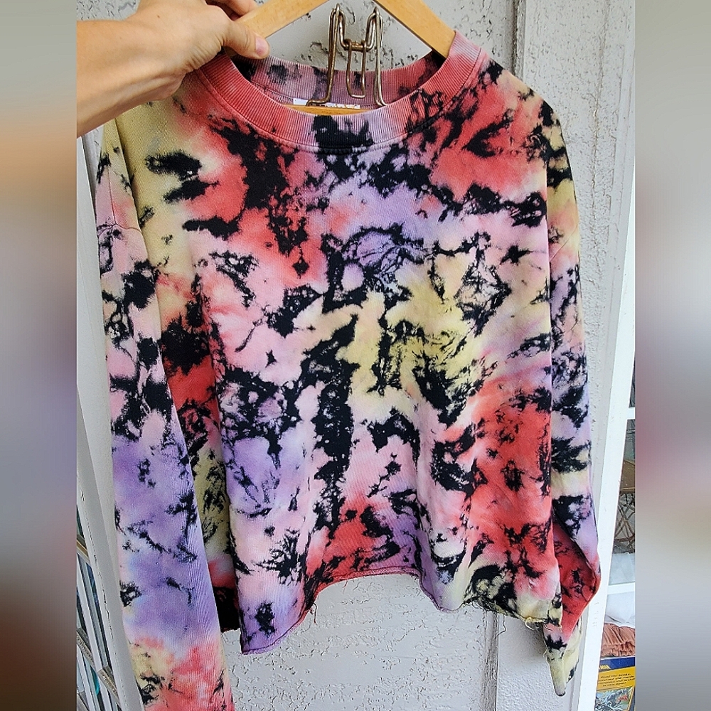 100% Cotton Anthropologie LetLuv Tie-Dye Ombre Women's Sweater - Sz M